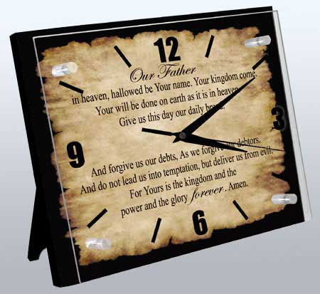 Religious Clock: Lord's Prayer