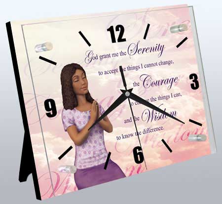 Religious Clock: Serenity Prayer AA