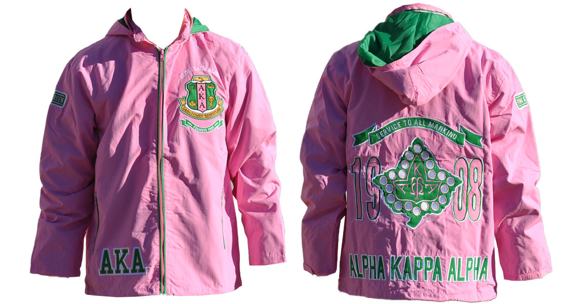 Alpha Kappa Alpha Apparel jacket Windbreaker pink