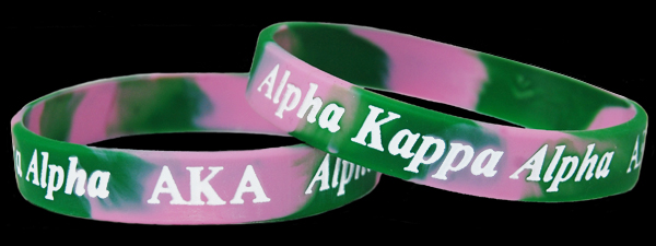 Alpha Kappa Alpha silicone bracelet