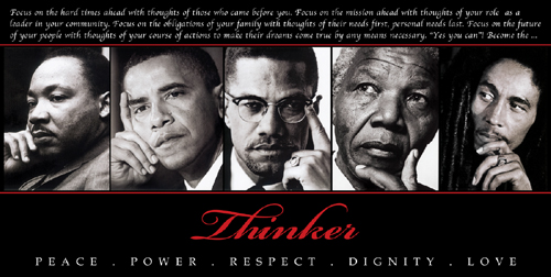 Thinker: Peace, Power, Respect, Dignity