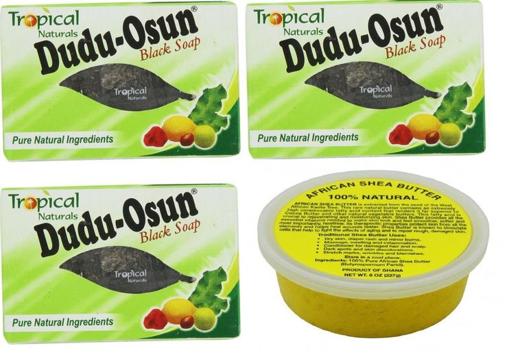 African Black Soap Dudu Osun and Shea Butter Combo