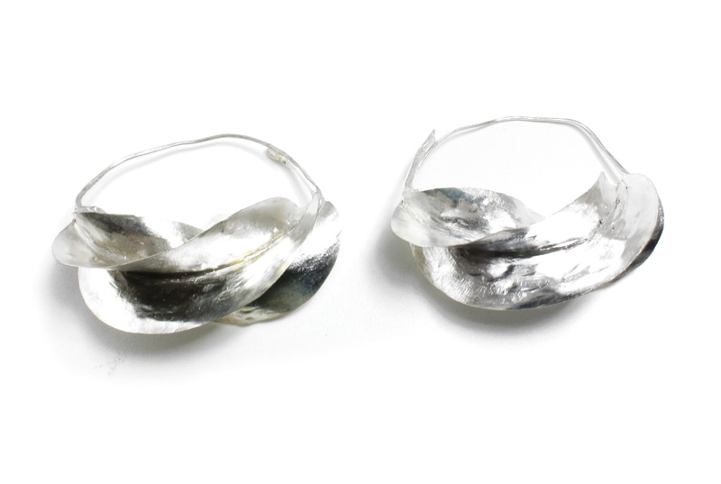 Over-Sized Fula Silver Earrings - 2Â¾"