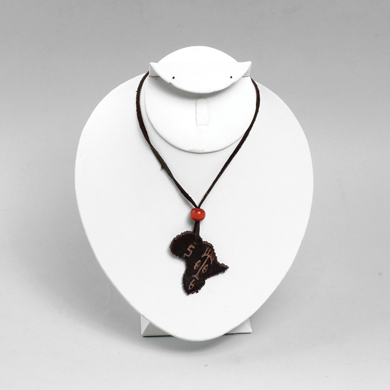African leather Map Necklace