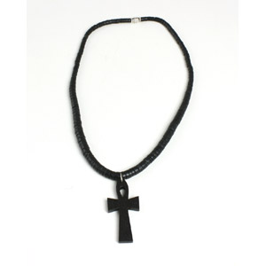 Wooden African Ankh Necklace