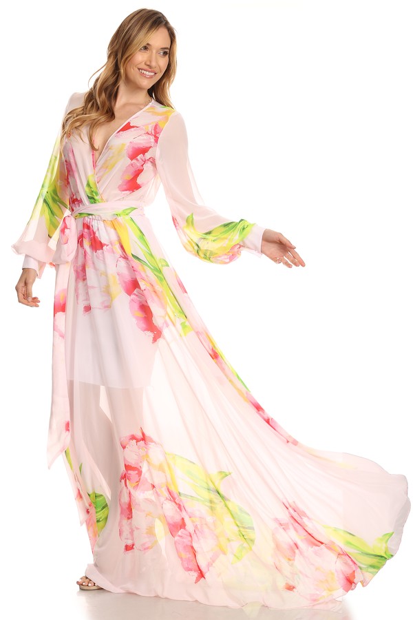 All Eyes On Me Collection -Floral print maxi dress