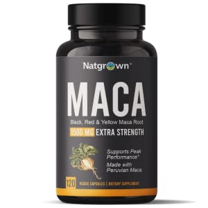 Organic Maca Root Powder Capsules 1500 mg