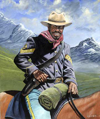 Buffalo Soldier on Patrol
