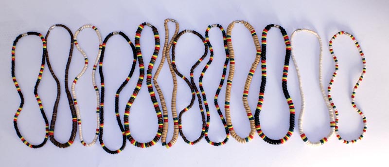 Set of 12 Rasta Necklaces