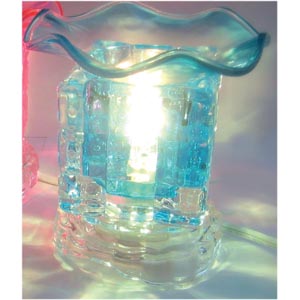Electric Glass Oil Burner : Blue