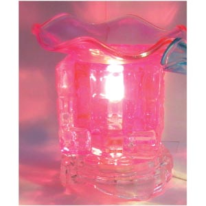 Electric Glass Oil Burner : Pink