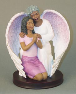 Guardian Angel Praying with Woman