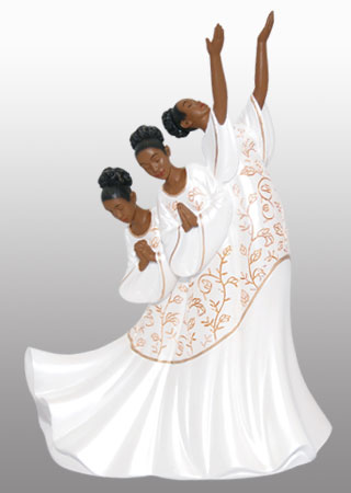 Praise Dancers-Giving Praise in white