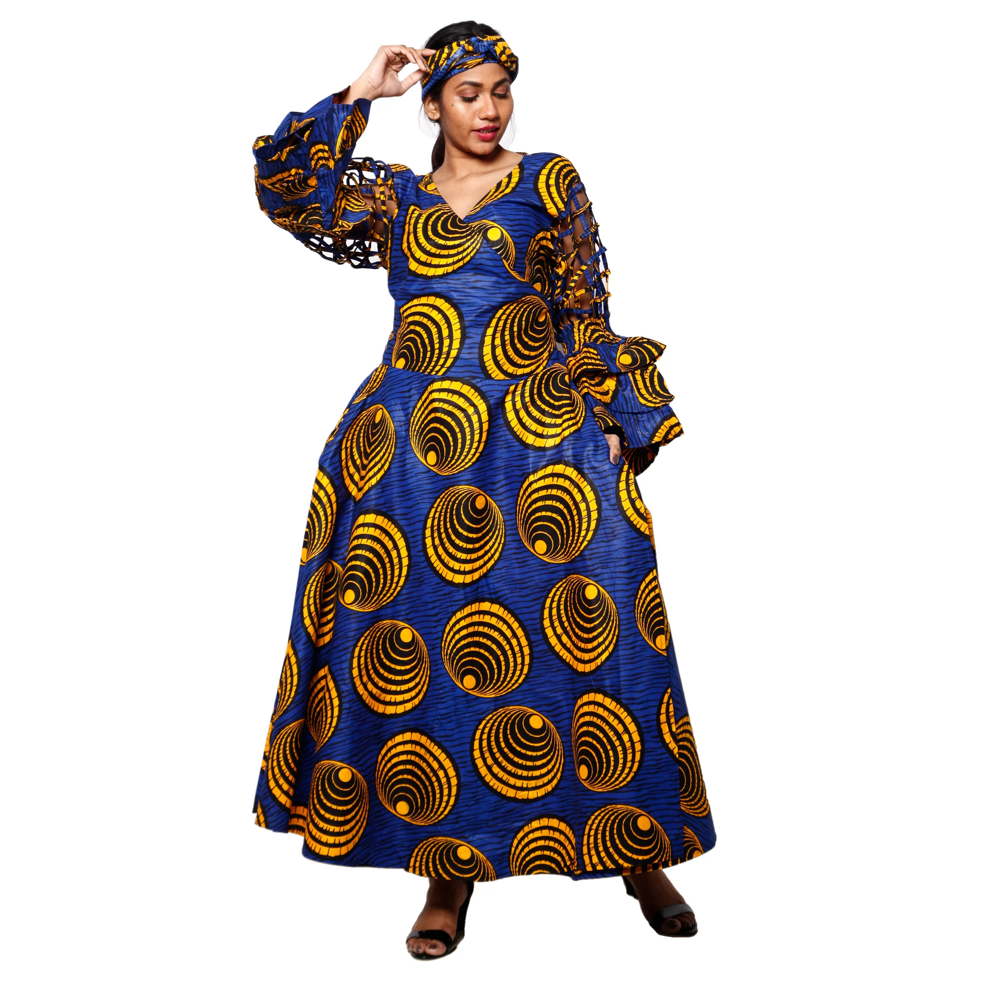 African Women Nubian Queen Dress Set #70
