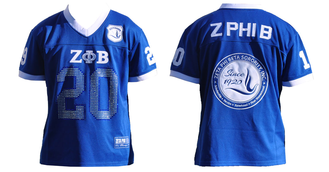 Zeta Phi Beta Football jersey