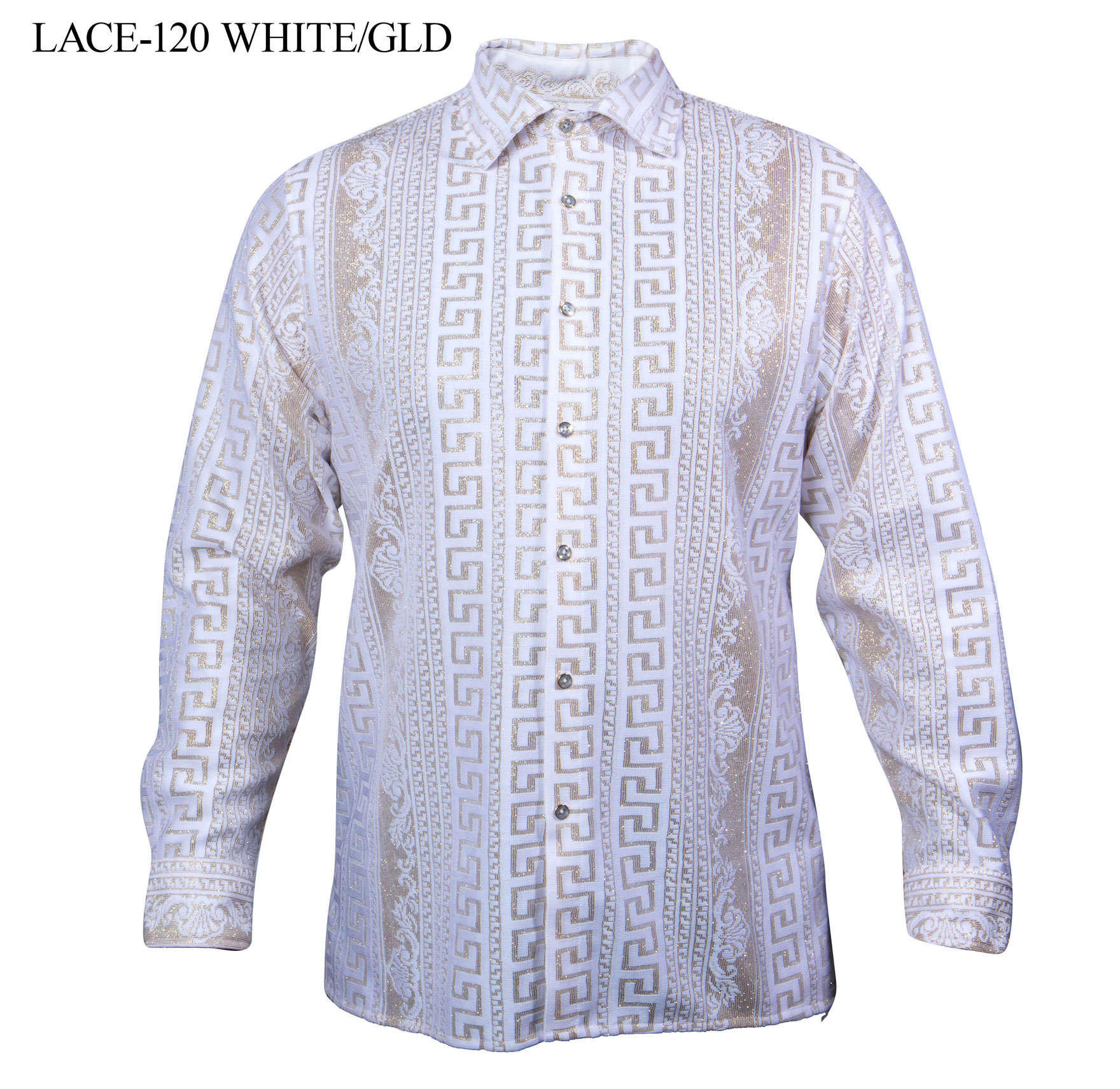 Men's Luxury Shirt - AIULACE-120-WHITE-GLD