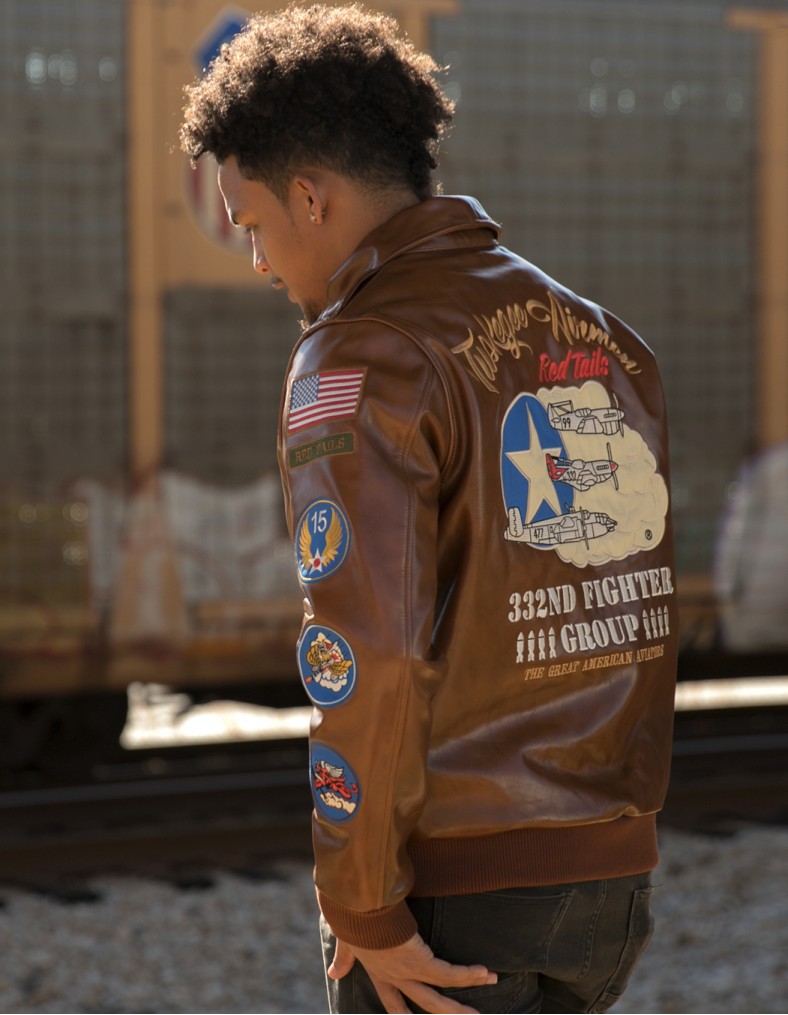 Tuskegee Airmen apparel Leather Jacket