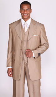 Milano Mens Church Suit-2913V-TAN