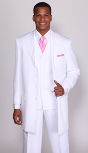 Milano Mens Church Suit-3106V-WH