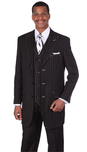 Milano Mens Church Suit-5903V-BWH