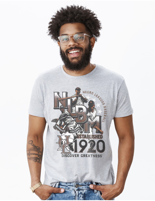 Negro League Commemorative T Shirt Grey