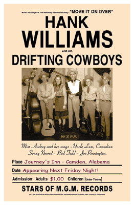 Hank Williams and His Drifting Cowboys; Alabama; 1947
