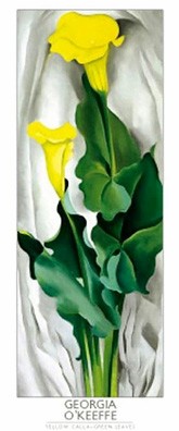 Yellow Calla; Green Leaves; 1927