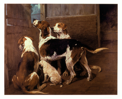 Hounds by a Stable Door *