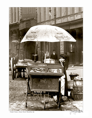 Pretzel Vendor; Duane Street; Manhattan; 1918