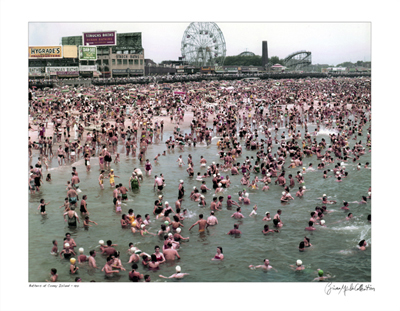 Bathers at Coney Island; 1951 (Color)
