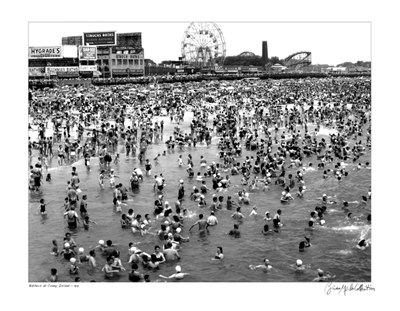 Bathers at Coney Island; 1951 (B&W)