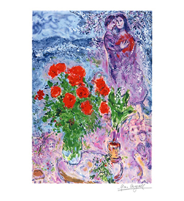 Red Bouquet with Lovers