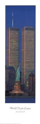 New York; New York - WTC & Statue of Liberty