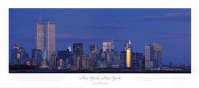 New York; New York - WTC & Statue of Liberty