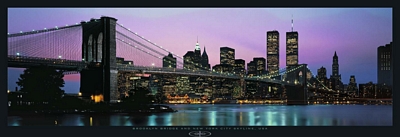 Brooklyn Bridge and New York City Skyline
