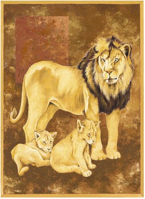 Lion and Two Cubs
