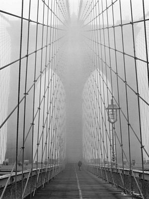 Foggy Day on Brooklyn Bridge
