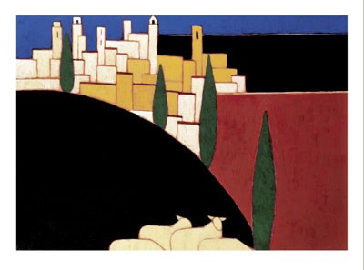 San Gimignano with Sheep