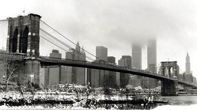 Brooklyn Bridge in Snow