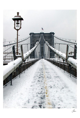 Brooklyn Bridge Snow