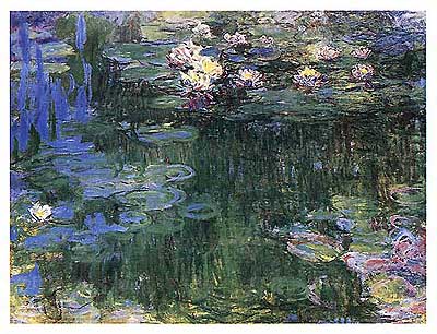 White and Purple Water Lilies; 1918