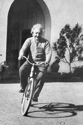 Albert Einstein on Bike