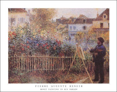 Monet Painting in the Garden
