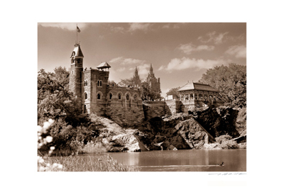 Belvedere Castle; Central Park (sepia)