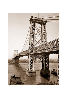 Williamsburg Bridge; circa 1910 (sepia)