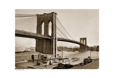 Brooklyn Bridge; 1900 (sepia)