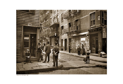 Chinatown; Pell Street; 1900 (sepia)