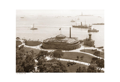 New York Harbor; 1906 (sepia)