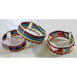 Massai Beaded Bracelets - Clip-On