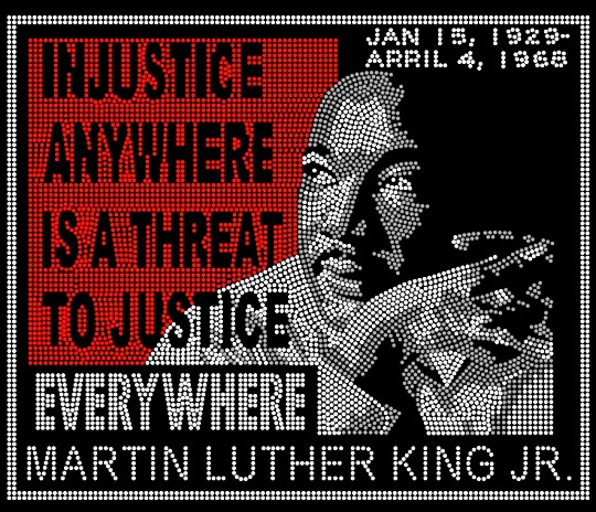 Martin Luther King Rhinestone Tshirt